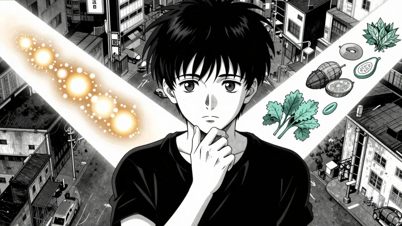 Person at medical treatment decision crossroads